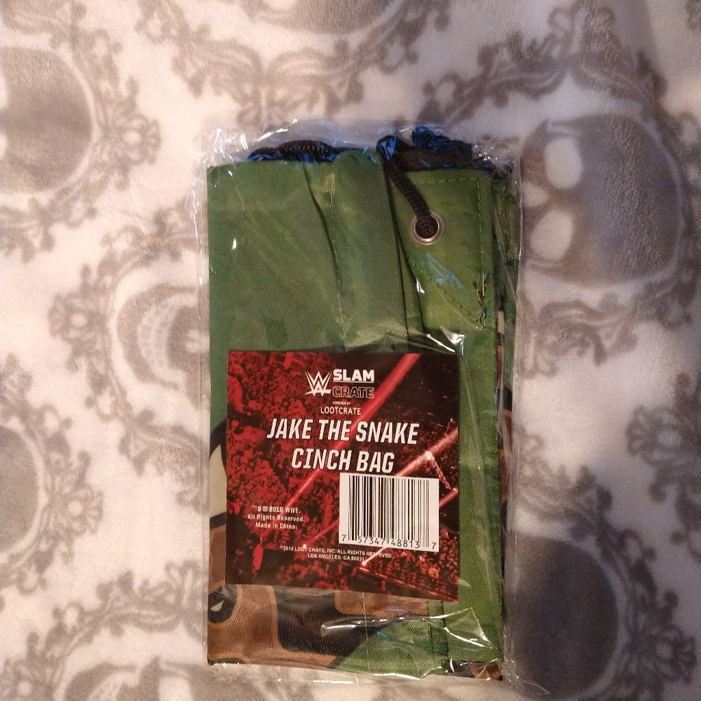 WWE Jake the Snake cinch bag backpack